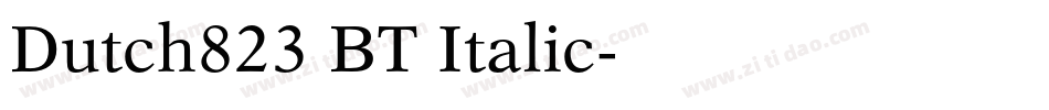 Dutch823 BT Italic字体转换